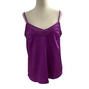 Boho 72 Boutique Purple Satin Spaghetti Strap Tank Top Women Size Small | 10H-4